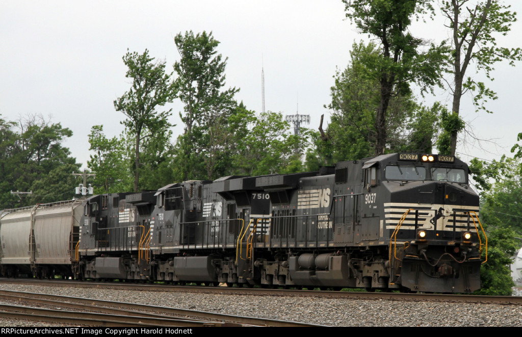 NS 9037 leads train 55Z